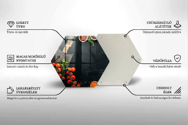 Tocător sticlă roșii cherry