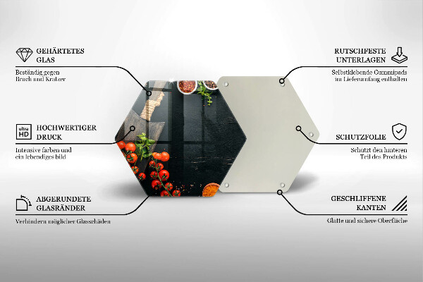 Tocător sticlă roșii cherry