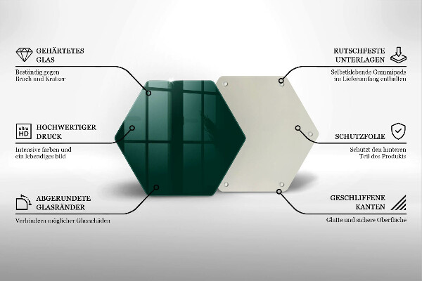 Tocător din sticlă Culoarea verde