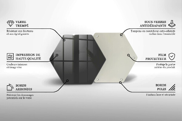 Tocător din sticlă Culoare gri