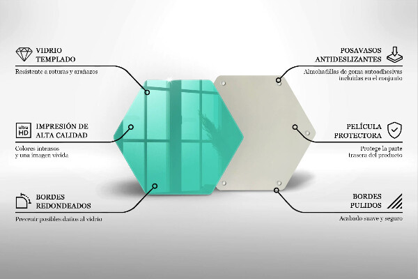 Tocător din sticlă Culoarea verde