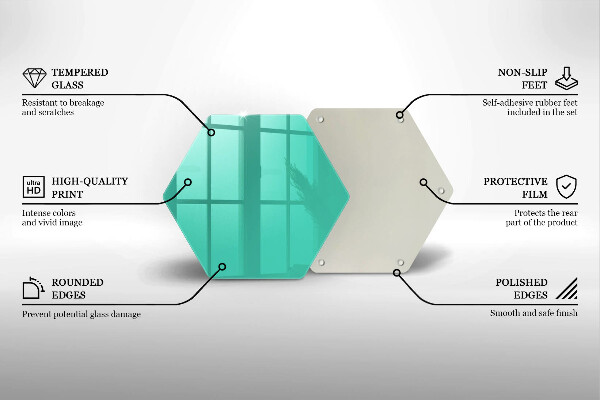 Tocător din sticlă Culoarea verde