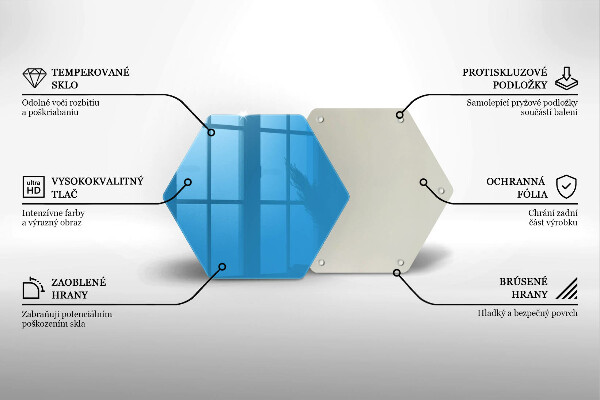 Tocător din sticlă Culoarea albastra