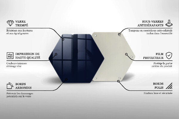 Tocător din sticlă Albastru marin