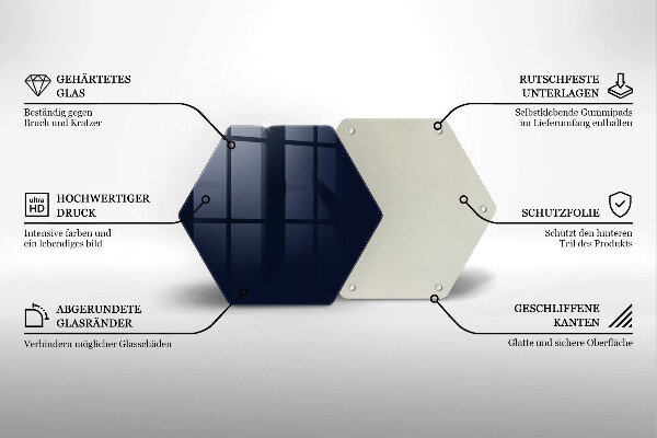 Tocător din sticlă Albastru marin