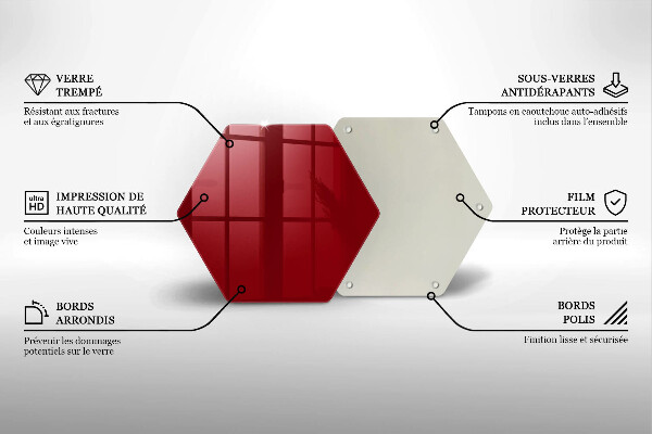 Tocător din sticlă culoare rosie