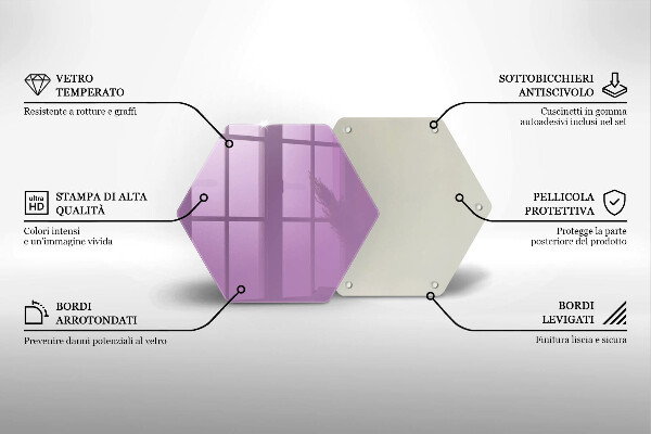 Tocător din sticlă Culoare violet