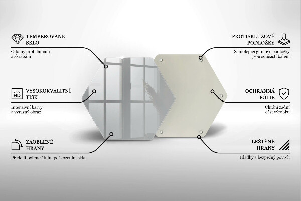 Tocător din sticlă Culoare gri