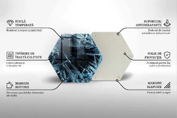 Tocător de bucătărie Structură de gheață ascuțită