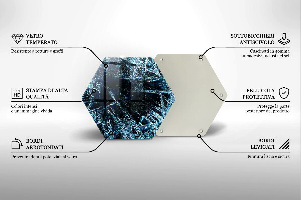 Tocător de bucătărie Structură de gheață ascuțită