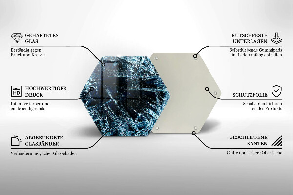 Tocător de bucătărie Structură de gheață ascuțită