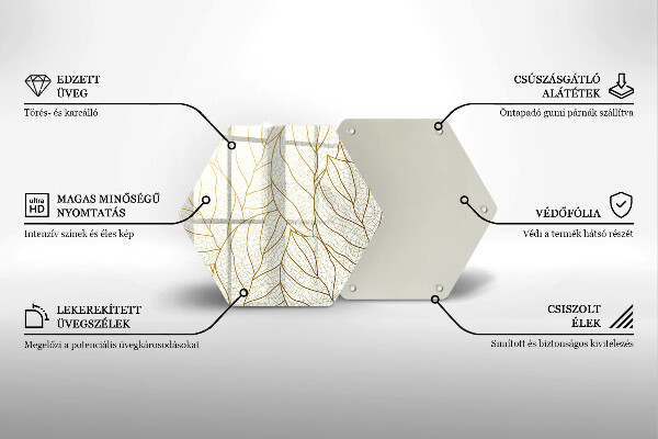 Tocător de bucătărie Model de frunze în linie