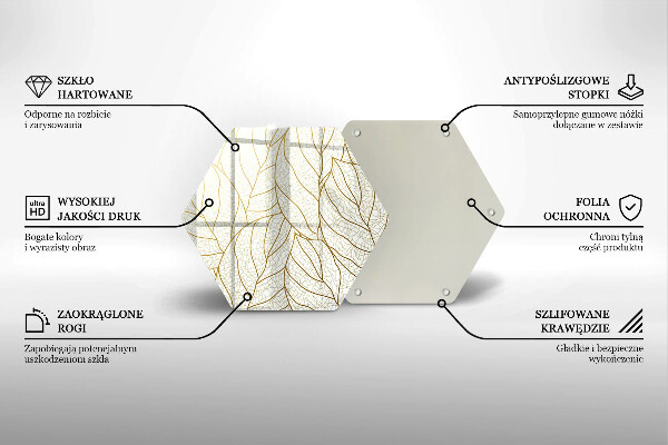 Tocător de bucătărie Model de frunze în linie