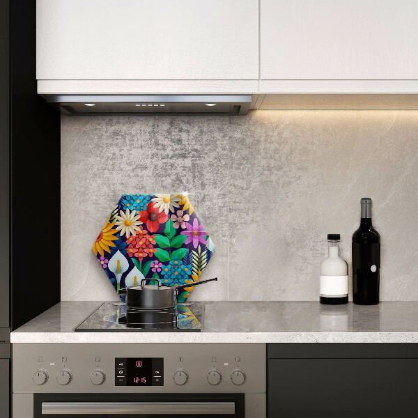 Tocător de bucătărie Ilustrație de luncă cu flori