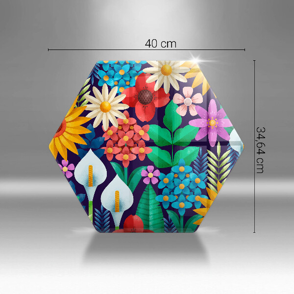 Tocător de bucătărie Ilustrație de luncă cu flori