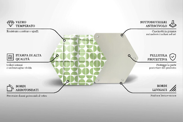 Tocător de bucătărie Model de forme boho