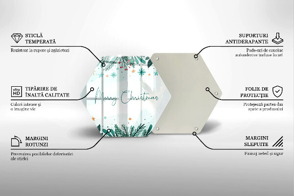 Tocător de bucătărie Inscripție Merry Christmas