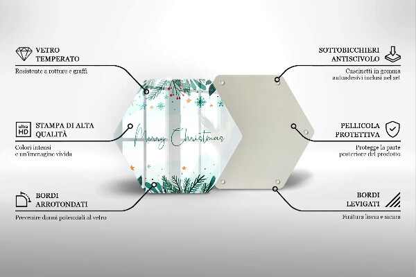 Tocător de bucătărie Inscripție Merry Christmas