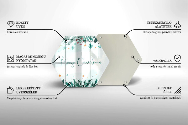Tocător de bucătărie Inscripție Merry Christmas