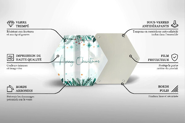 Tocător de bucătărie Inscripție Merry Christmas