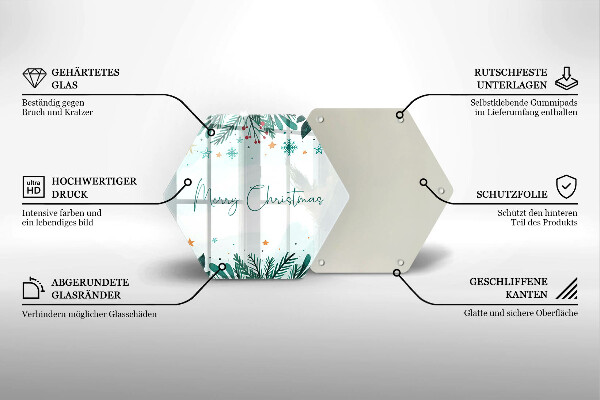 Tocător de bucătărie Inscripție Merry Christmas