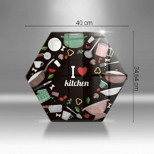 Tocător de bucătărie Ilustrație Îmi place bucătăria