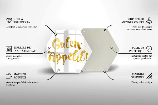 Tocător de bucătărie Inscripția Guten Appet!