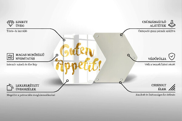 Tocător de bucătărie Inscripția Guten Appet!