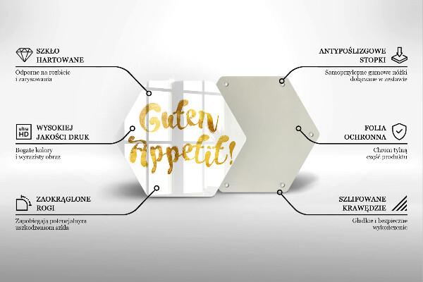 Tocător de bucătărie Inscripția Guten Appet!