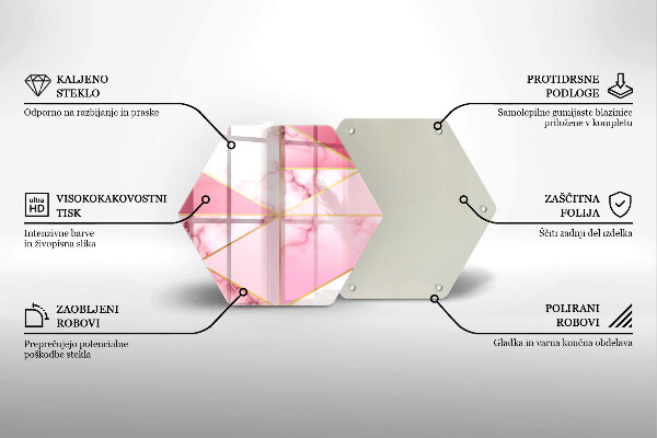 Tocător de bucătărie Marmură geometrică