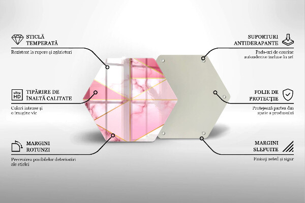Tocător de bucătărie Marmură geometrică