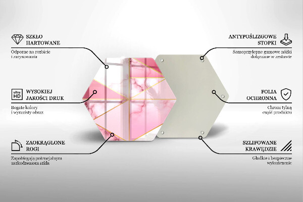 Tocător de bucătărie Marmură geometrică