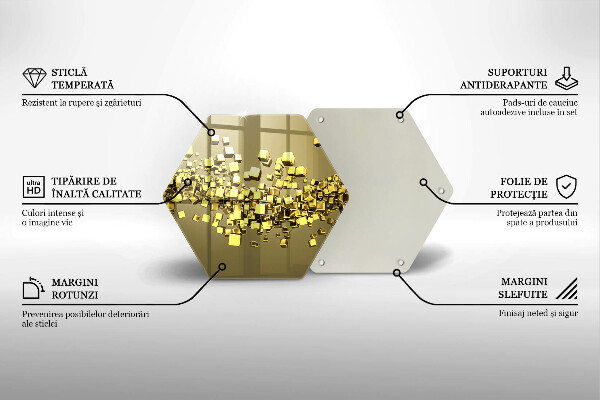 Tocător de bucătărie Geometrie abstractă 3D