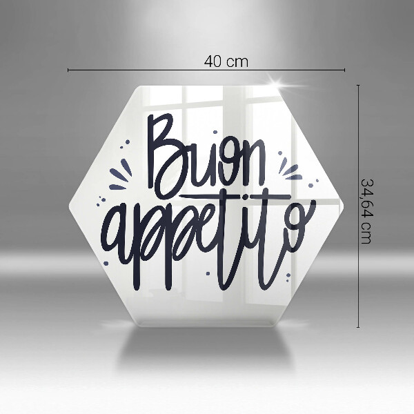 Tocător sticlă Inscripție Buon Appetito