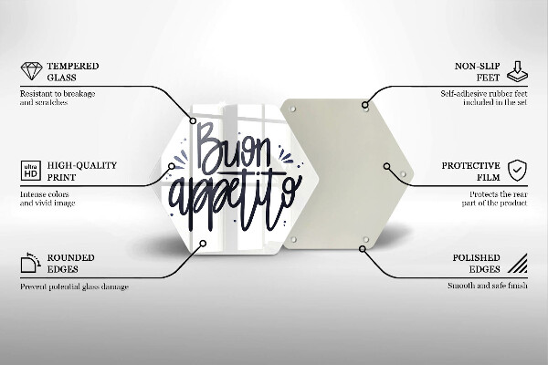 Tocător sticlă Inscripție Buon Appetito