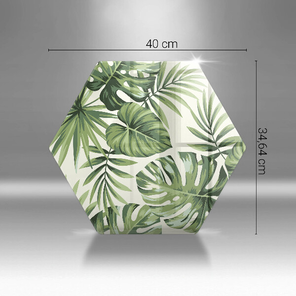Tocător sticlă Ilustrație cu frunze de monstera