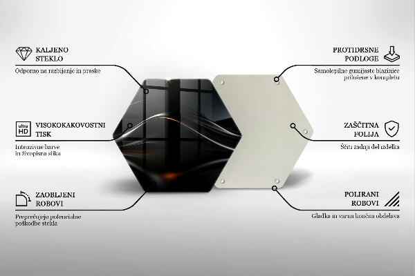 Tocător sticlă Design 3D abstract