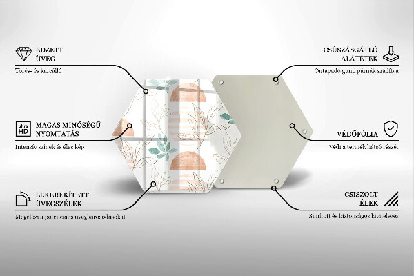 Tocător de bucătărie Model de frunze Boho