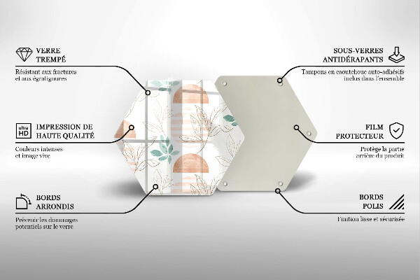 Tocător de bucătărie Model de frunze Boho