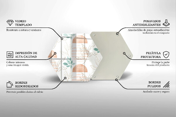 Tocător de bucătărie Model de frunze Boho