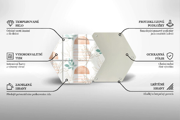 Tocător de bucătărie Model de frunze Boho