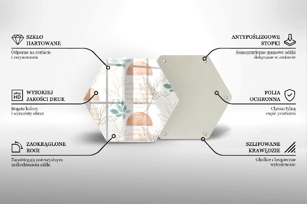 Tocător de bucătărie Model de frunze Boho