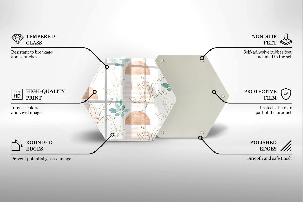 Tocător de bucătărie Model de frunze Boho