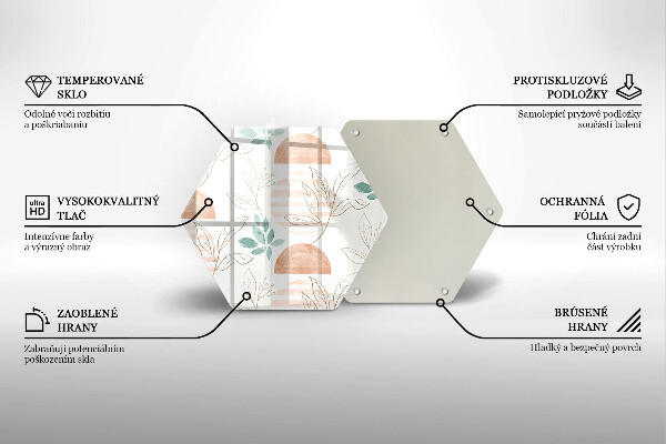 Tocător de bucătărie Model de frunze Boho