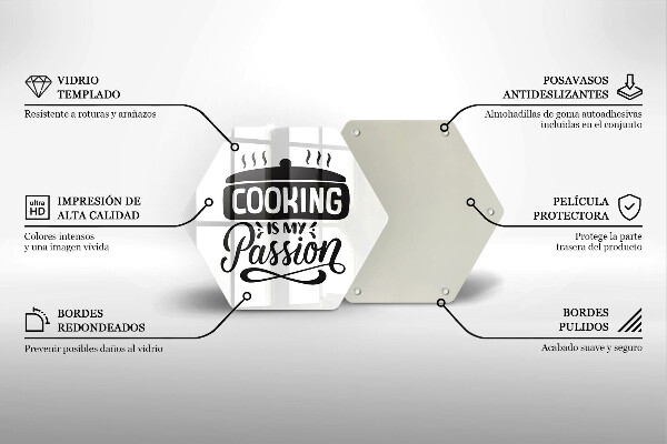 Tocător de bucătărie Cooking is my passion