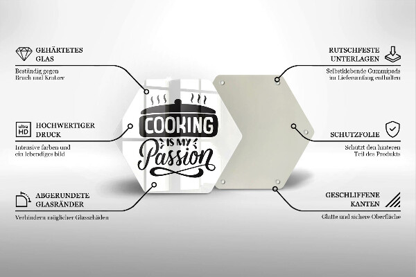 Tocător de bucătărie Cooking is my passion