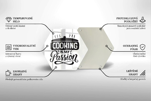 Tocător de bucătărie Cooking is my passion