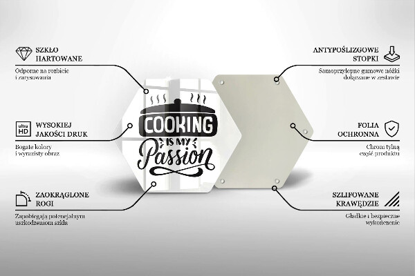 Tocător de bucătărie Cooking is my passion