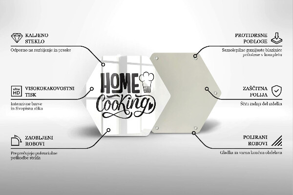 Tocător de bucătărie Inscripția Home cooking