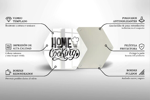 Tocător de bucătărie Inscripția Home cooking